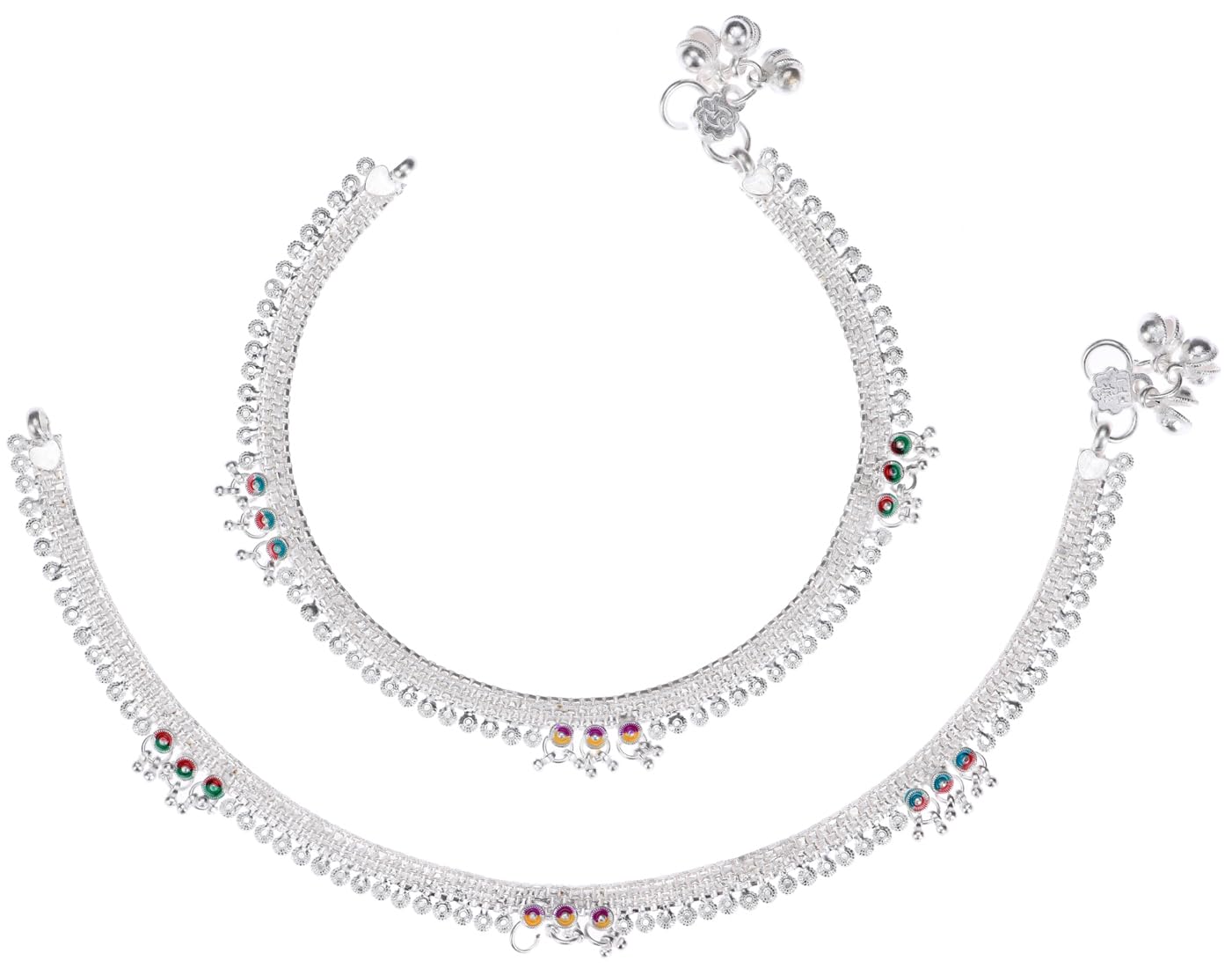 White Metal Gold Plated Payal Anklet for Women & Girls-image-34