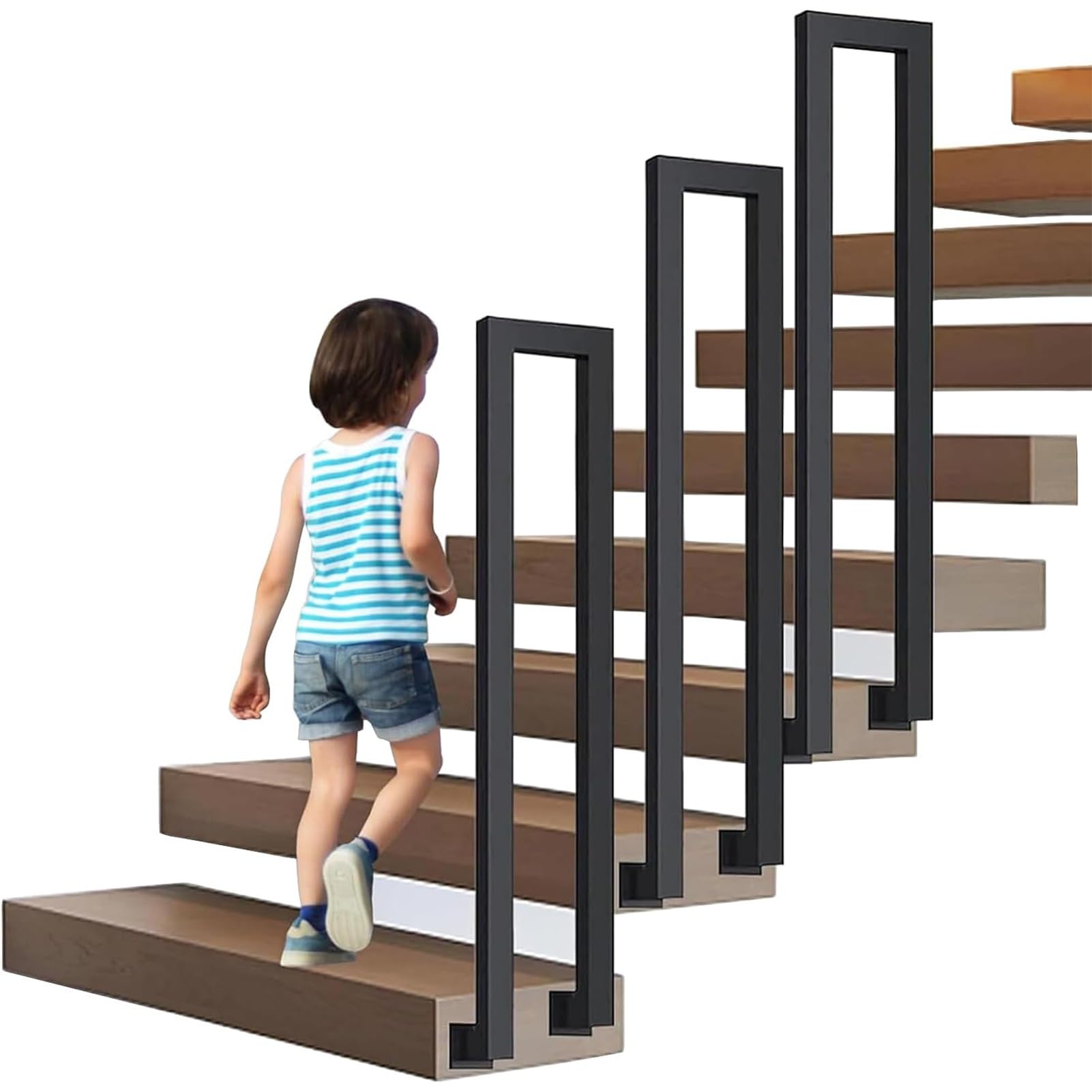 Rampe d'escalier antidérapante industrielle pour marches de loft