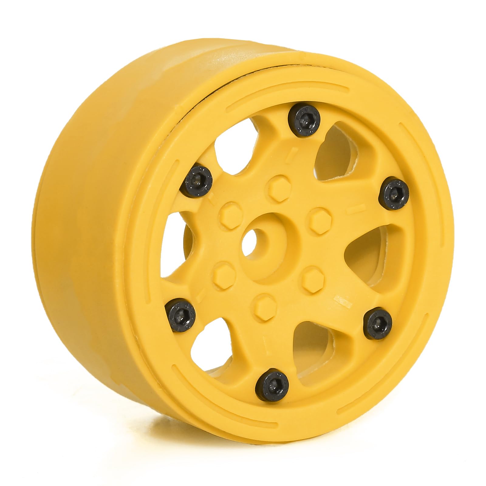 WLYEJEA 4PCS 2.2" Aluminum Alloy RC Beadlock Wheels - 12mm Hex Fit For 1/10 Scale Crawlers (Axial, TRX4) - View #6