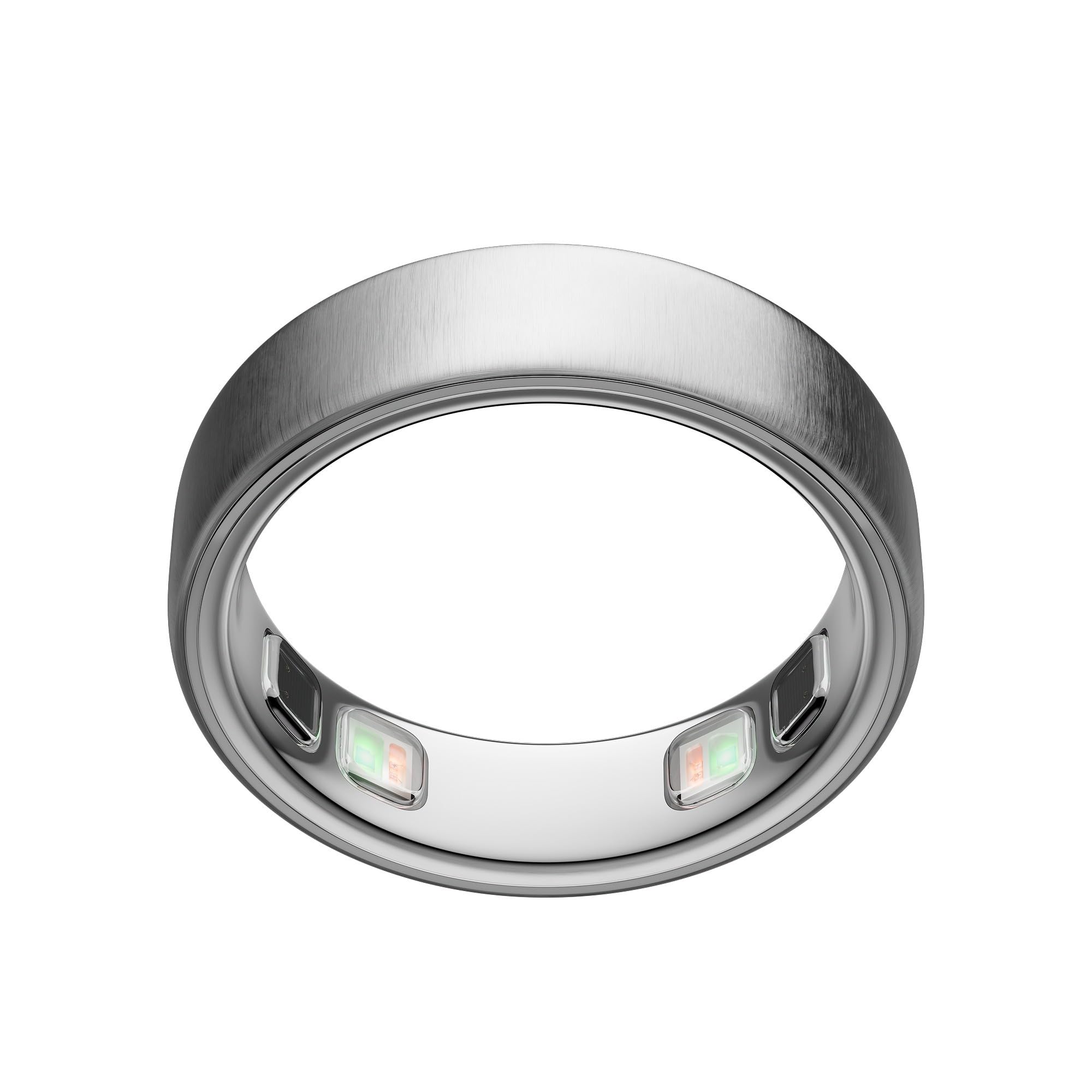 Oura Ring 5 Brushed Silver Size 9 Multicolor