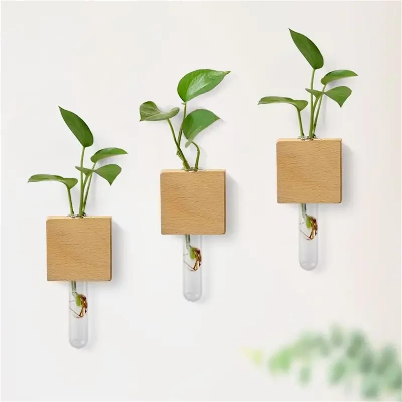 Wandvase Reagenzglas-Hydrokulturvase | Kühlschrank Home Decor Wohnzimmer Wand magnetische Vase(2pcs)