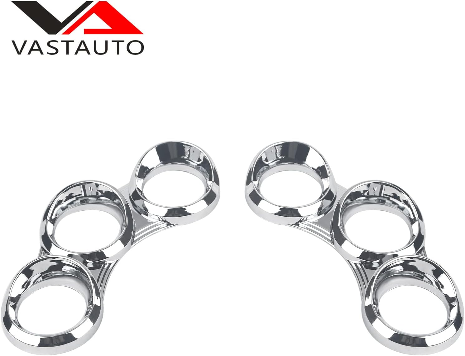 VASTAUTO Peterbilt Center Gauge Cover Kit Compatible with 2006-2022 Peterbilt 379 384 386 387 388 389 Instrument Dash Center Gauge Cover (Chrome)