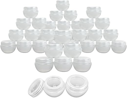 Hunky Dory Acrylic 12pcs 10Grams Unbreakable Premium Qaulity Plastic Transparent Cosmetics Shan Jar Container for Creams,L...