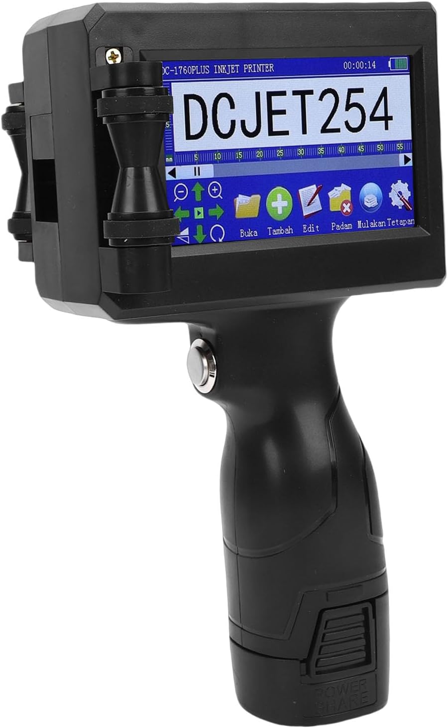 Fafeicy Handheld Inkjet Printer, Mini Portable LA60 Multi Language with HD LED Touch Screen and Quick Drying Ink, for QR Code Barcode Text Number on Wood Paper Plastic Fabric