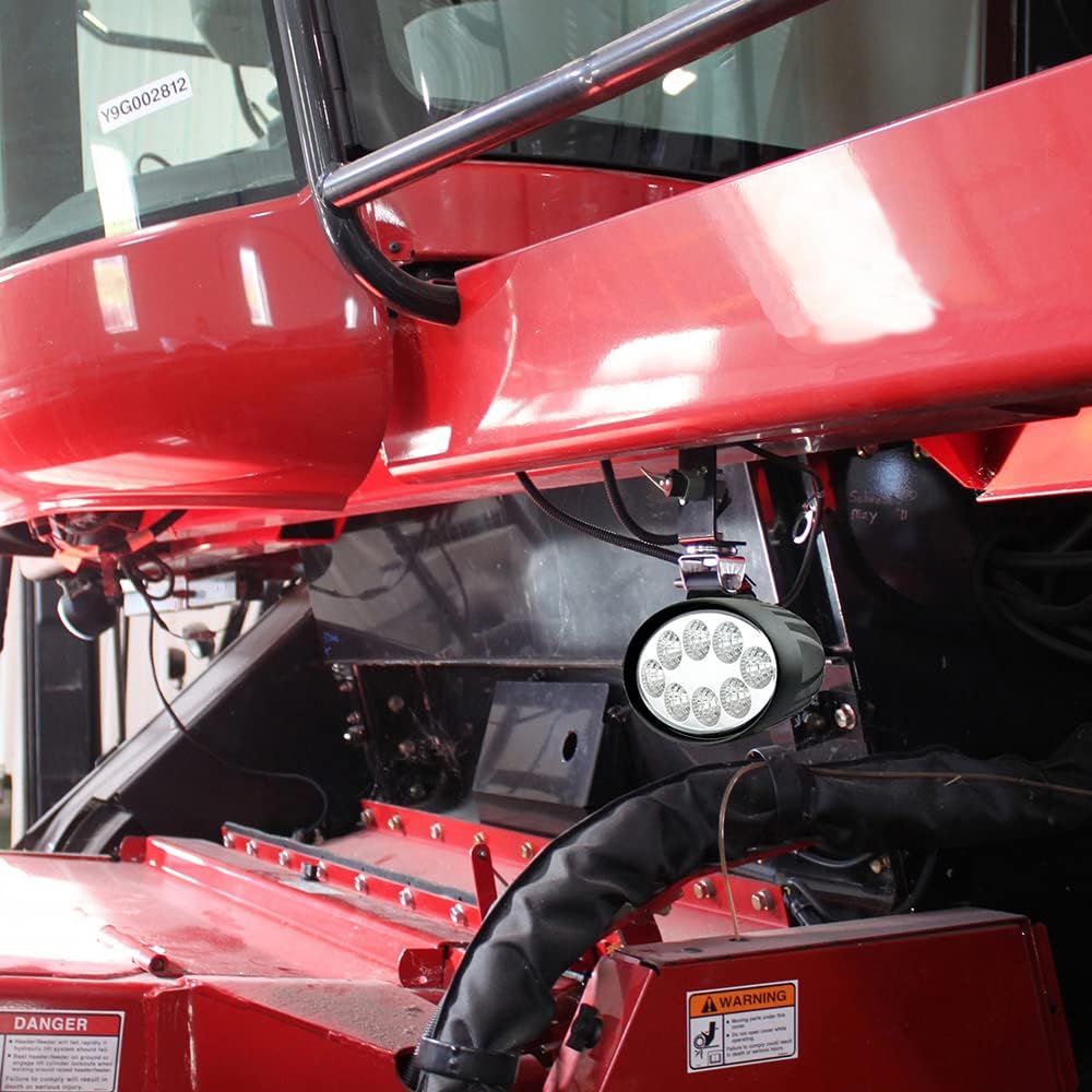 2PCS Tractor Led Work Light, 12V 24W Oval Cab LED Light, Agriculture Rear Fog Lights LED, IP67 Waterproof Compatible with Kubota Tractor,Case/IH Combine,JohnDeere Combine etc (2PCS - 24W)