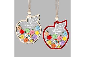 CleveFit Personalized Teacher Christmas Ornament, Unique Thank You Teacher Gift