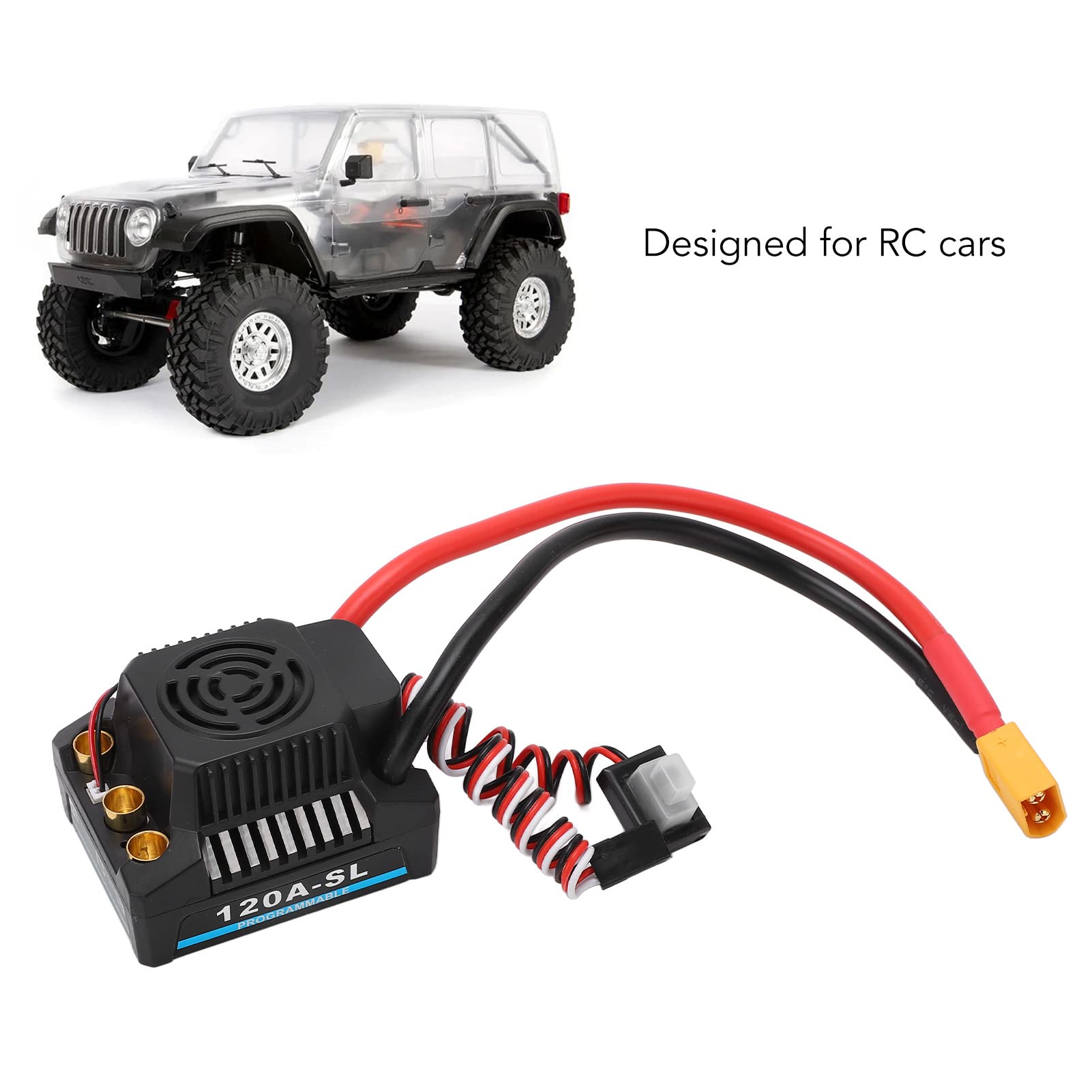 PolyGen 120A ESC z dobrym odprowadzaniem ciepła, wyjście BEC 5,8 V / 5 A dla bezczujnikowych silników bezszczotkowych, gotowość do baterii Lipo 2-4S, kontroler prędkości RC do