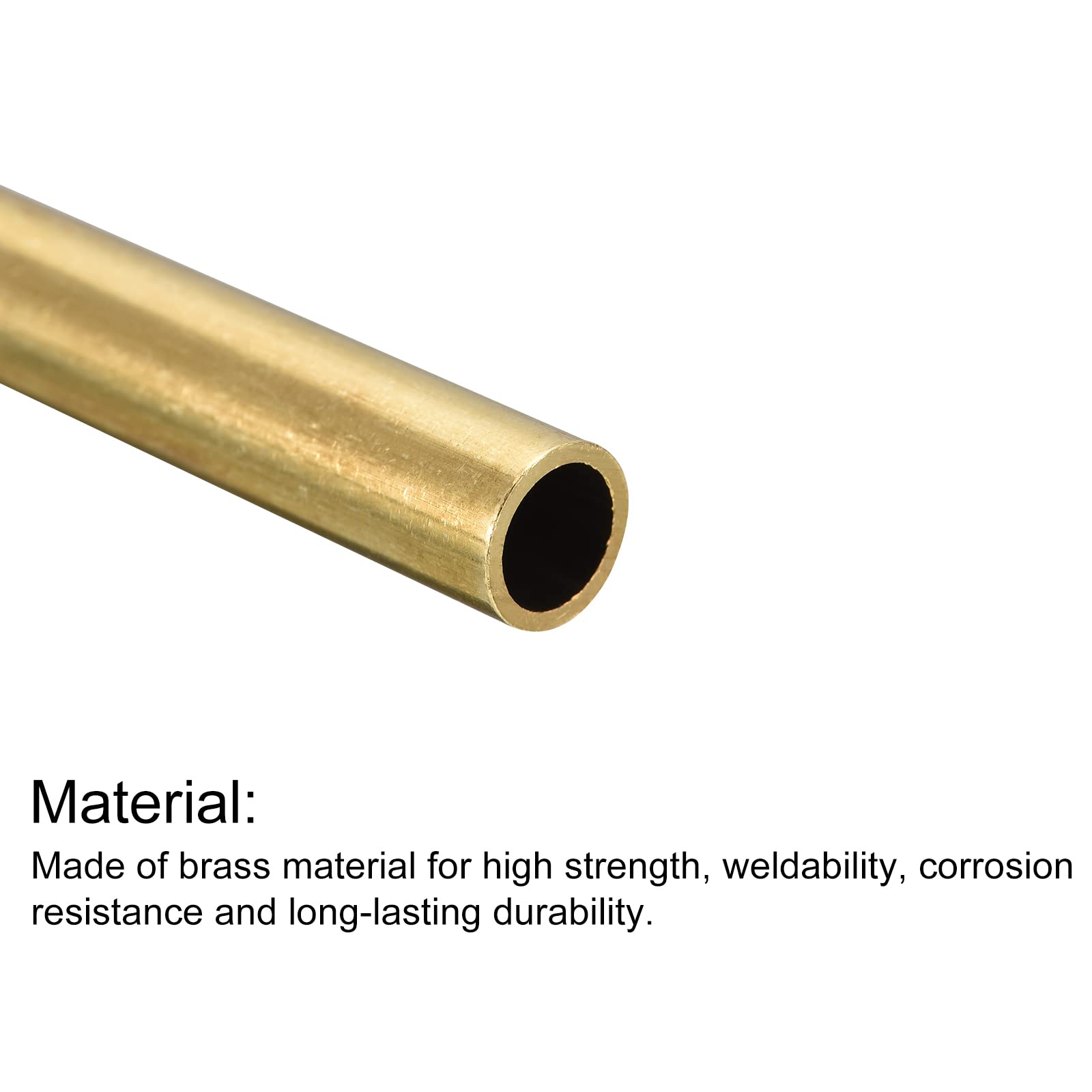 Ottone Tubo 9mm OD 1mm Spessore 250mm Lunghezza per Industria Fai-da-Te