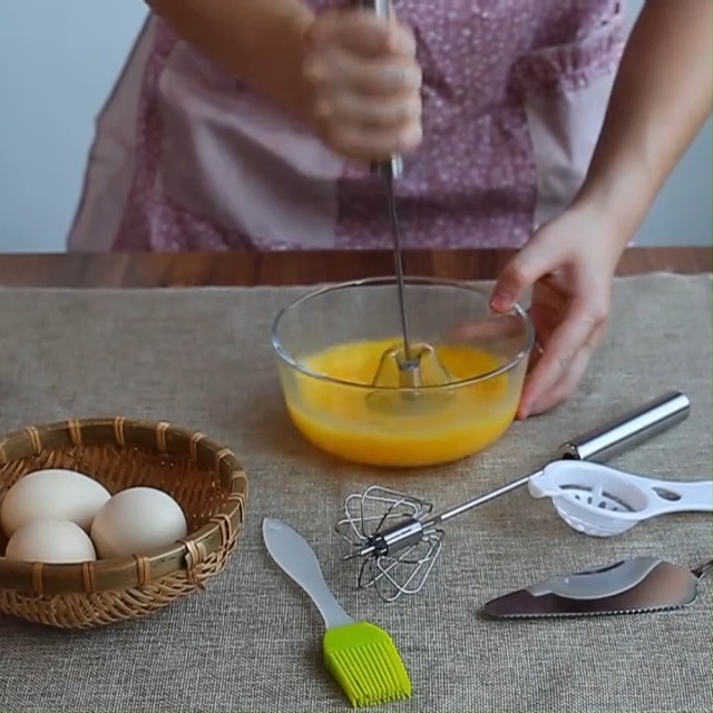 Cikonielf Batteur à Ufs Fouet à Oeufs En Acier Inoxydable, Batteur à