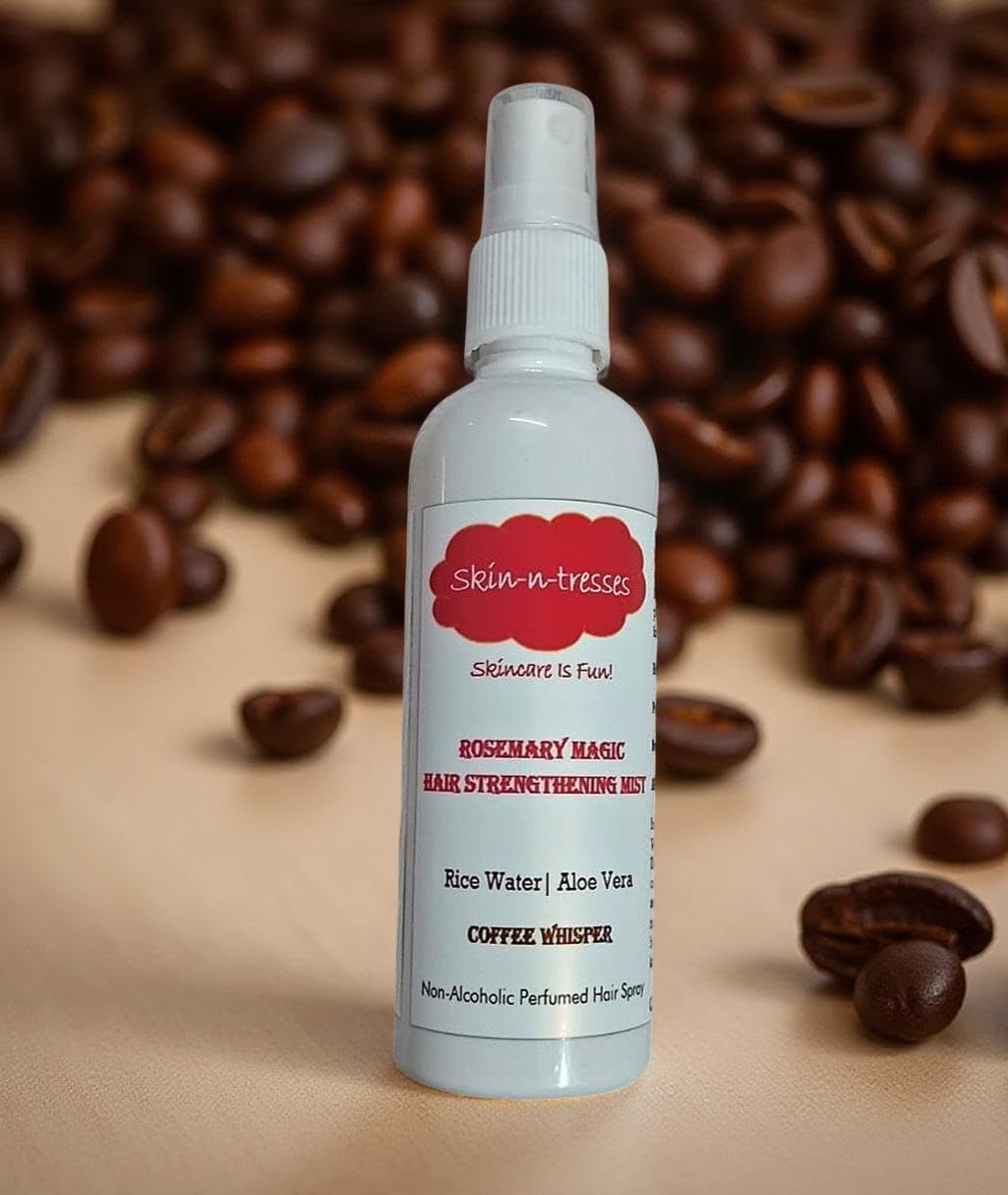 Skin-n-tresses Coffee Whisper| Rosemary Magic Hair Strengthening Mist| Freshens Hair Between Washes| Rice Water & Aloe Vera| Kids 3+| Handmade| 100ml-image-16
