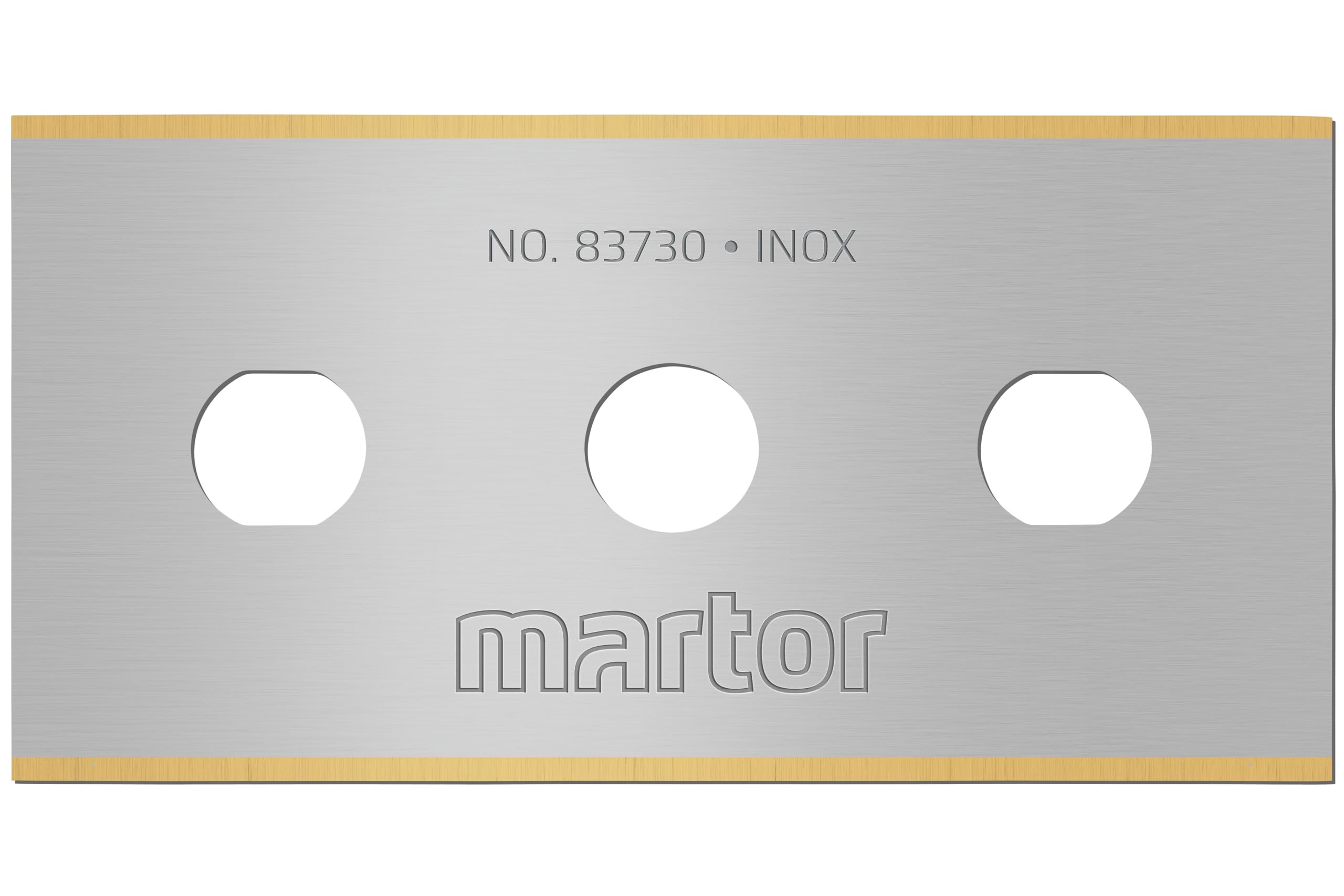 MARTOR 500x Hoja industrial TiN extra fuerte, inoxidable, 4 ángulos | Aceite apto para alimentos, acero inoxidable, extra fuerte, para SECUMAX MOBILEX & SNITTY, alimentación, No. 83730.35