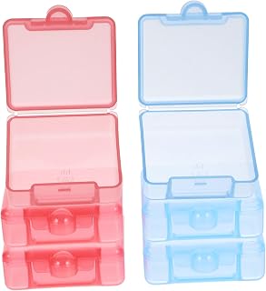 6 Pack Small Plastic Medicine Travel Cases for Portable Storage
