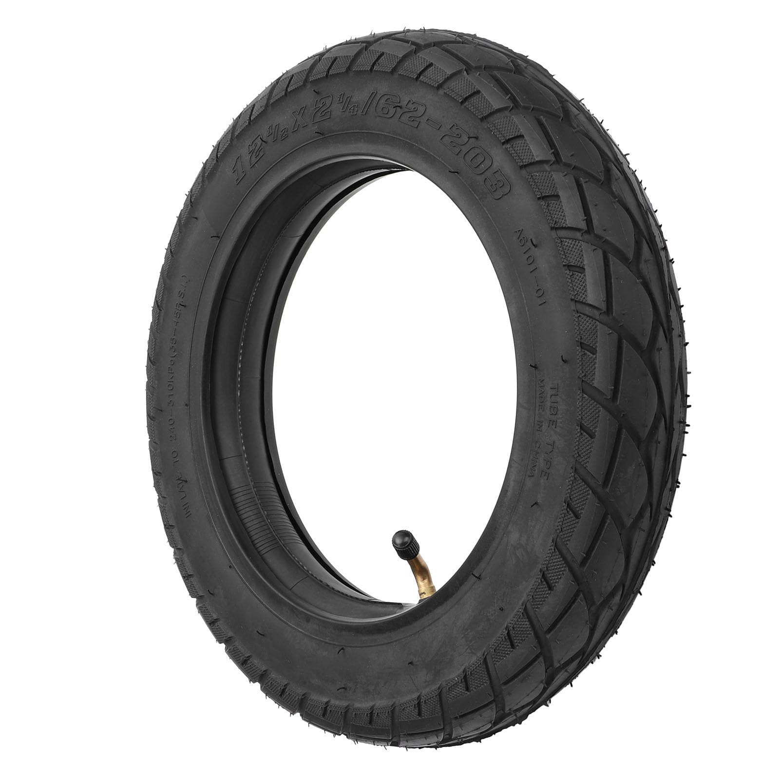 Pneu de Scooter électrique 12 1/2x2 1/4 62 203 Pneu de Remplacement de Roues Gonflables de Scooter électrique en Caoutchouc pour la Plupart des Scooters à Roues de 12 Pouces