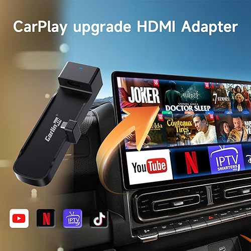 Miniatura 2 de Carlinkit FireDrive Link - Transmite Fire TV Stick en tu automóvil a través de la conversión de CarPlay con cable, perfecto para viajes largos y