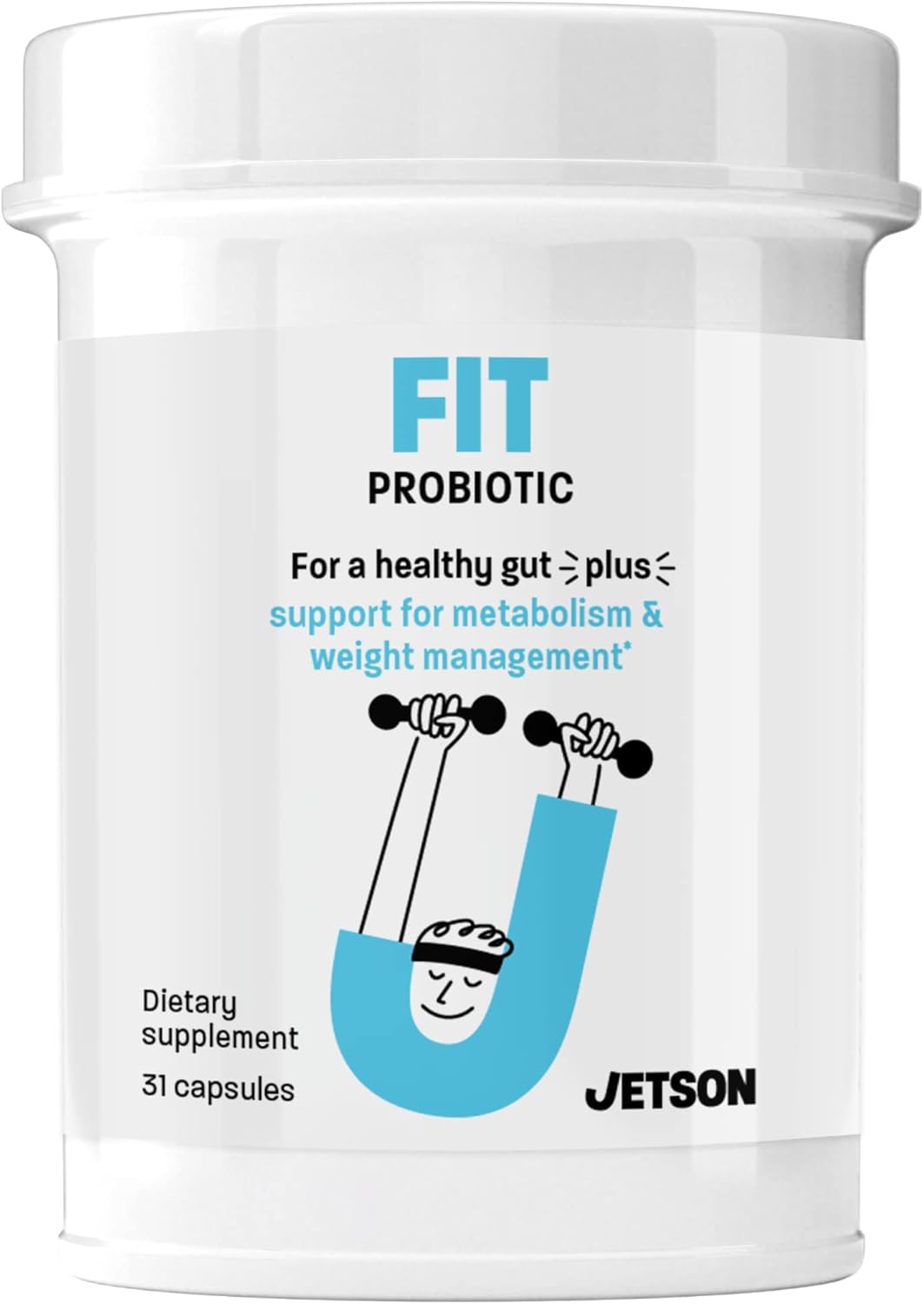 Jetson Probiotic for Weight Management* – Best Probiotic Supplement for Weight Management Support*, Digestion, Anti-Gas & Bloating – Gluten Free, Vegetarian, Non-GMO – 31 Probiotic Capsules Jetson Probiotic for Weight Management* – Best Probiotic Supplement for Weight Management Support*, Digestion, Anti-Gas & Bloating – Gluten Free, Vegetarian, Non-GMO – 31 Probiotic Capsules