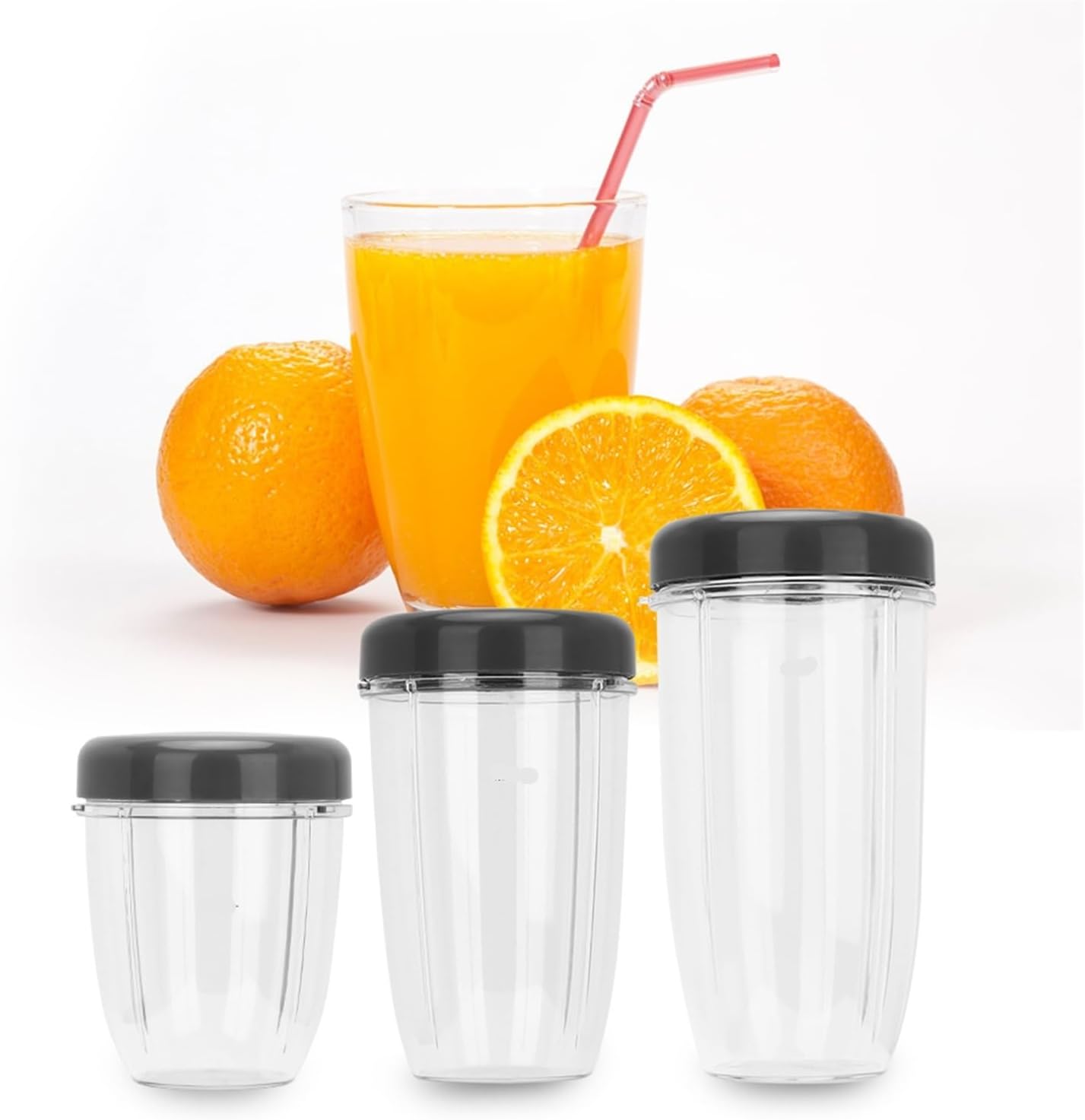 18oz 24oz 32oz Fruit Juicer Cup + Lid Blender Part Kit,Compatible For 900W Accessory Replacement(32 Oz)