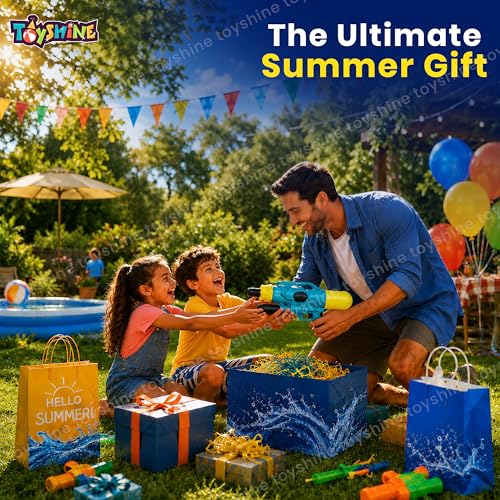 Image of Toyshine Water Gun Toy with 260ml Tank Capacity | 7-8 Meter Range Water Blaster for Holi Pool & Backyard Play | Summer Outdoor Fun Gun for Boys & Girls 3+