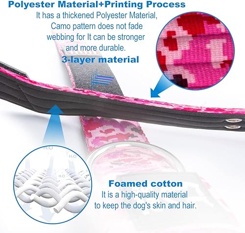 Miniatura 5 de TSPRO Collar táctico para perro de 1.5 pulgadas de ancho, collar de perro fuerte de grado militar, collar grueso para perro, collar de perro con