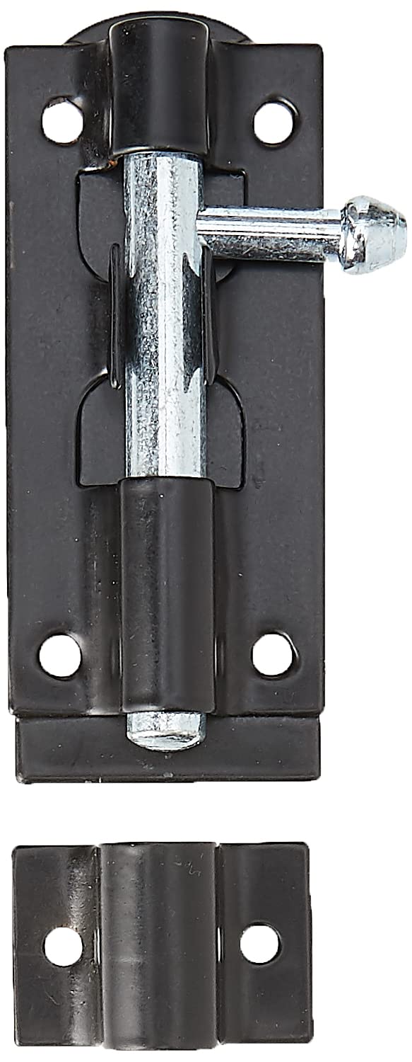 TIMCO Straight Tower Bolt Black - 3"" | Pack of 1