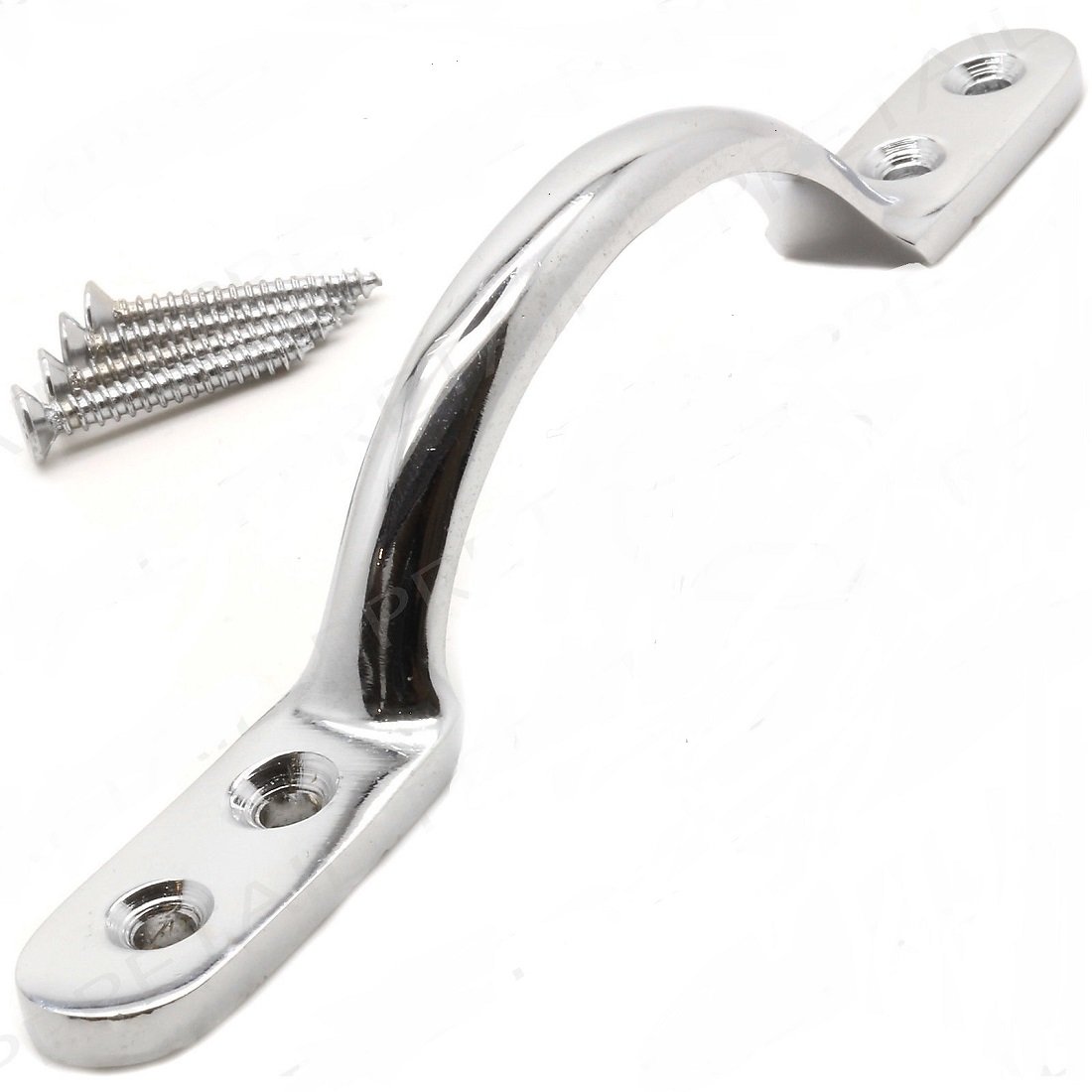Chivrose Ltd Victorian Window Sliding Sash Pull D Handle - Polished Chrome (6" / 150mm)