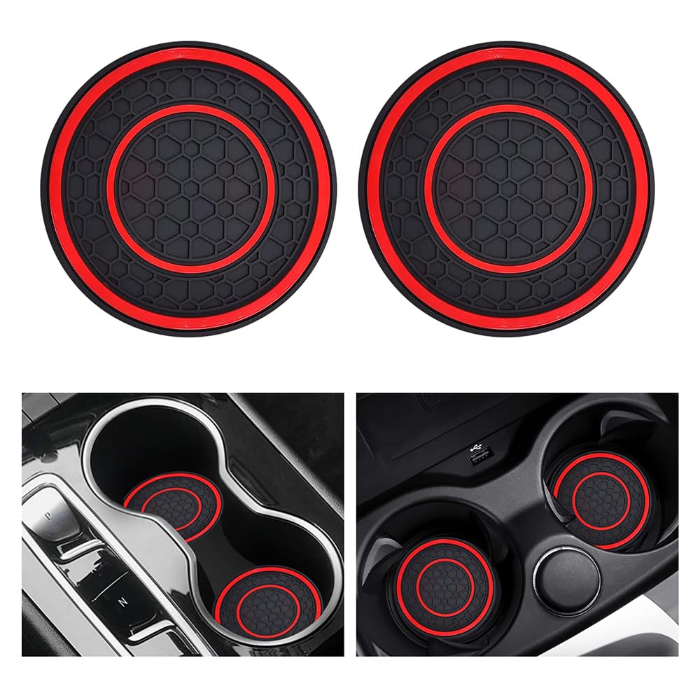 Tyreede A 2Pcs Car Cup Coaster, For Renault Symbioz 2024-2025 Drink Holder Coaster Gadget Uto Insert Nti Slip Vehicle Interior Ccessories,