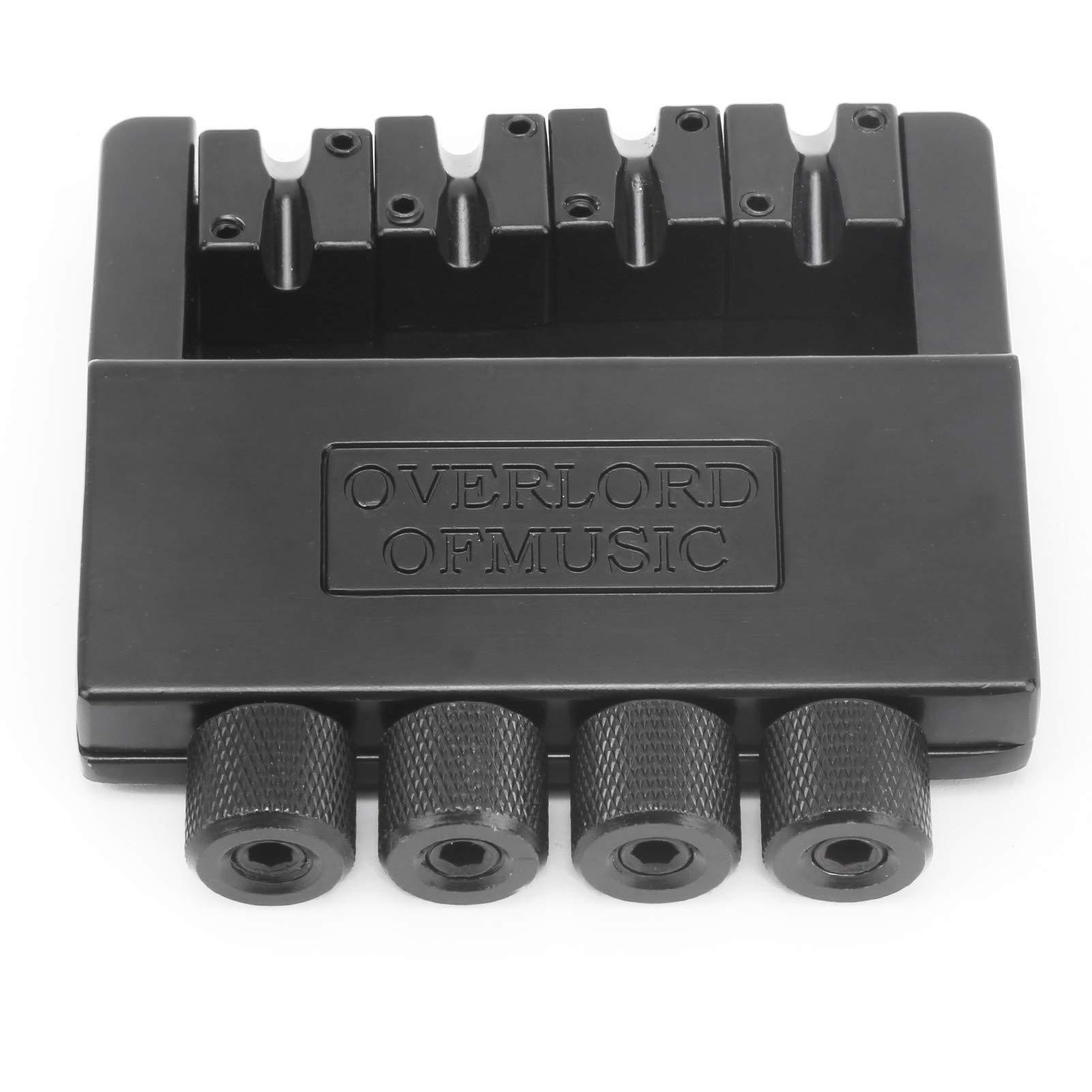 POENVFPO Kit Ponte e Cordiera in Lega di Zinco a 4 Corde per Basso Elettrico Senza Testa, Hardware di Installazione Completo, Accessorio Musicale Professionale