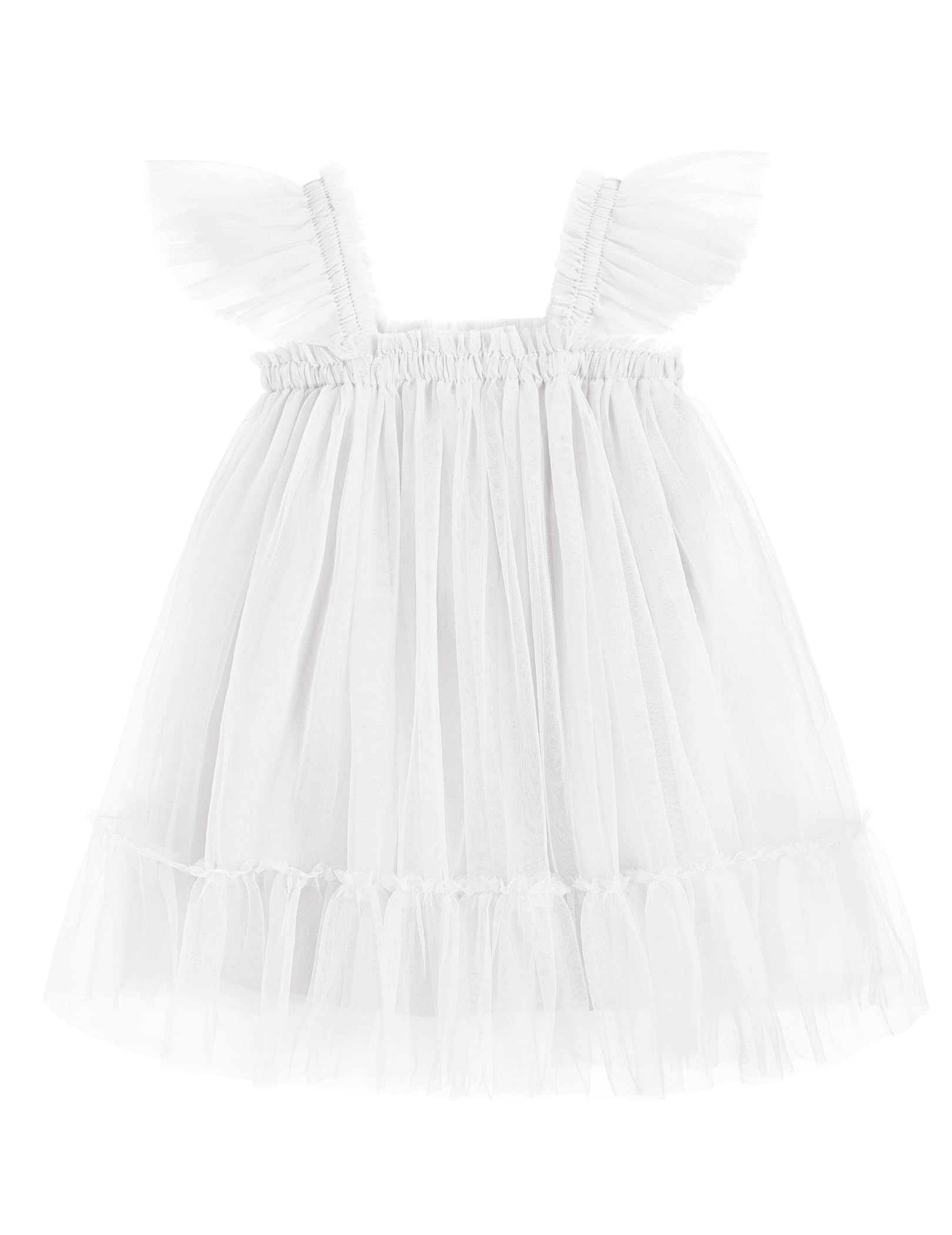 Arshiner Toddler Tulle Dress for Girls Layered Tutu Ruffle Dresses Swing Twirly Fairy Summer Birthday Party Wedding Sundress
