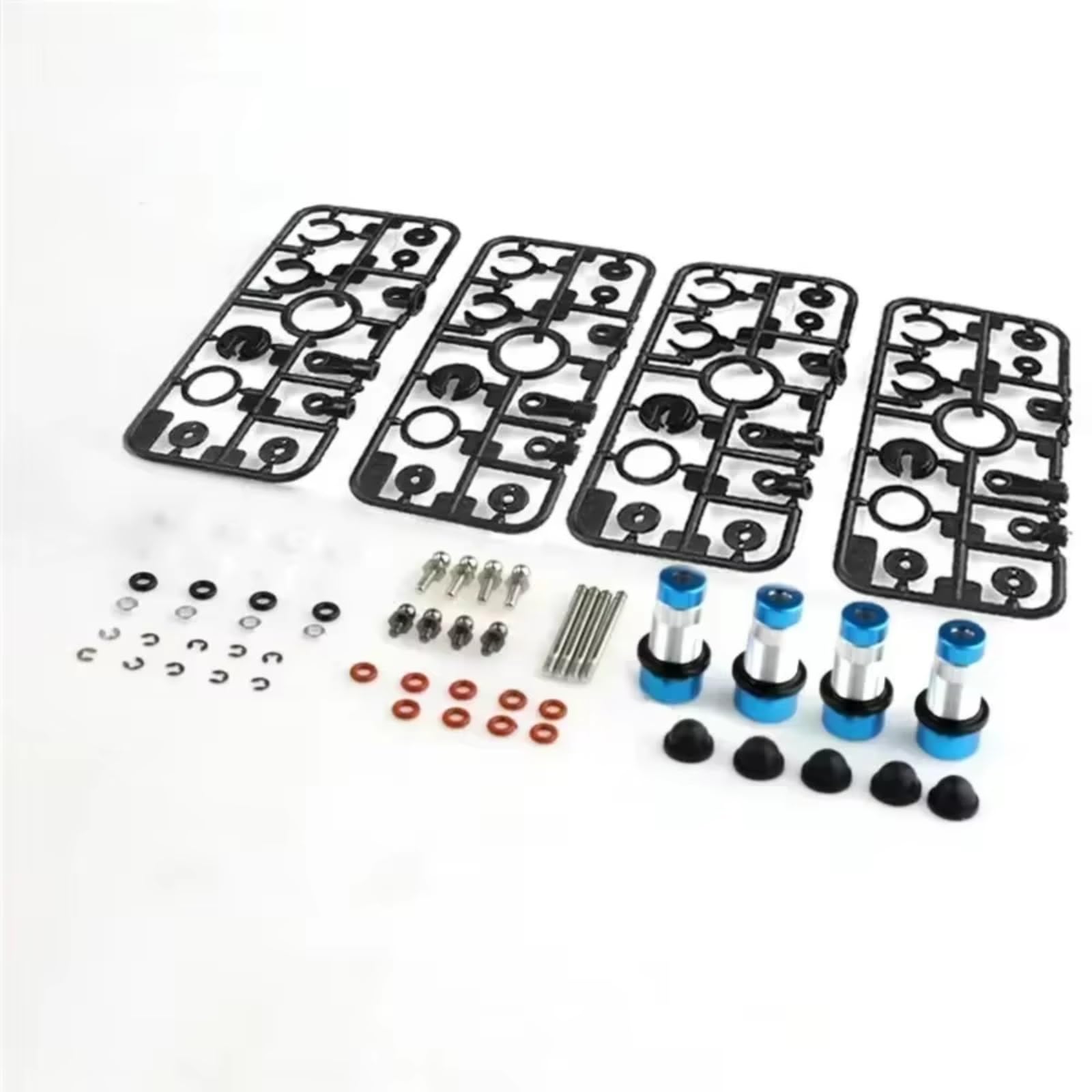 Ammortizzatore Idraulico In Lega Alluminio 1Set Per Tamiya GF-01 G6-01 WR-02 XV-01 1/10 RC Auto Lungo Aggiornamenti Riparazione Modificare Parti Ricambi RC
