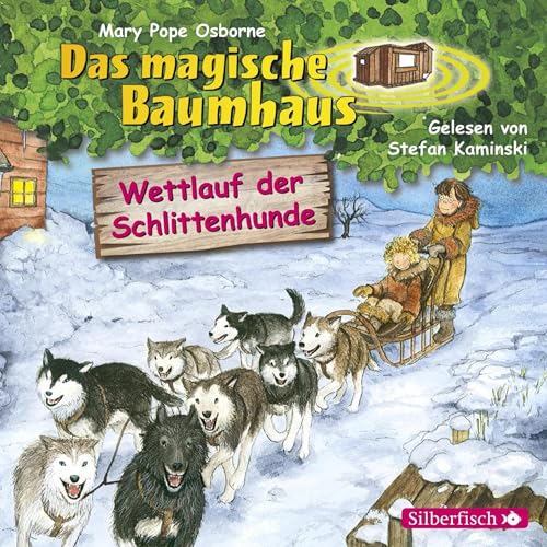 Diseño de la portada del título Wettlauf der Schlittenhunde