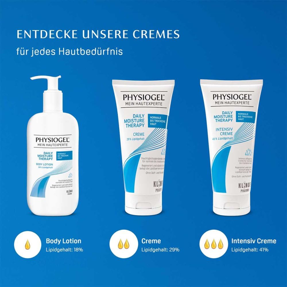PHYSIOGEL Daily Moisture Therapy intensywny krem 100 ml – regenerujący krem nawilżający do suchej skóry – krem do skóry intensywnie nawilża