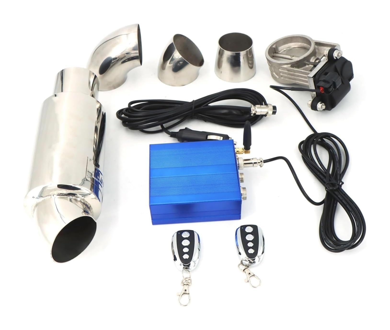 Exhaust Tip Car Accessories Exhaust Control Valve Dual Set W Remote Cutout Control For 2 For 2.25 For 2.5 For 2.75 For 3 Pipe 2 Sets