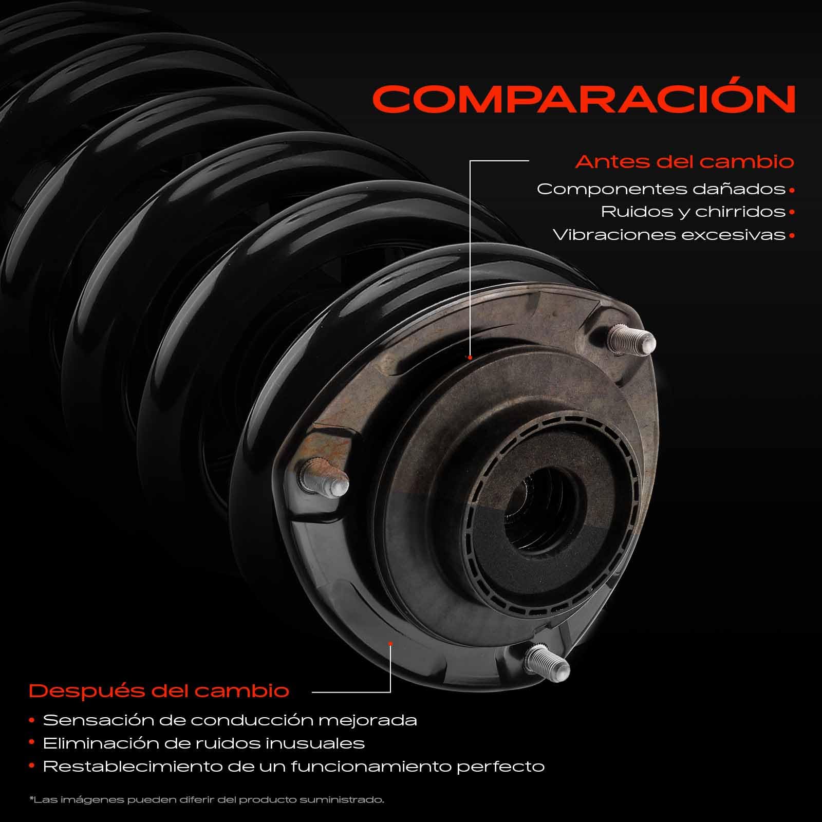 Frankberg 2x Cojinete de domo Cojinete de soporte de suspensión Parte delantera izquierda Derecha Compatible con Fluence Grand Scénic M.e.g.a.n.e Scénic III Replace# 543200001R