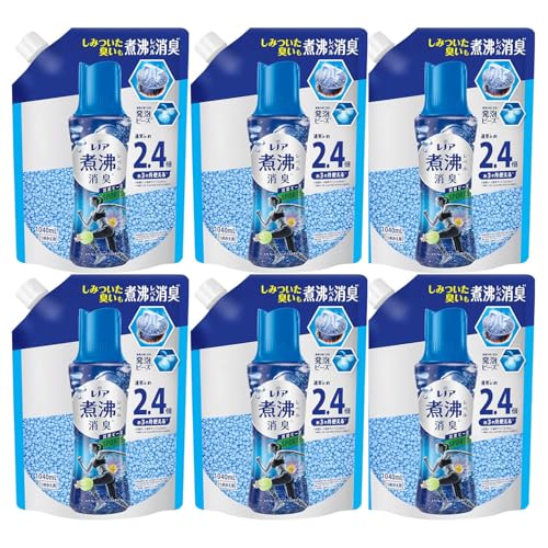 【まとめ買い】 レノア 煮沸レベル 消臭抗菌ビーズ スポーツ クールリフレッシュ&シトラスの香り つめかえ用 特大 × 6個