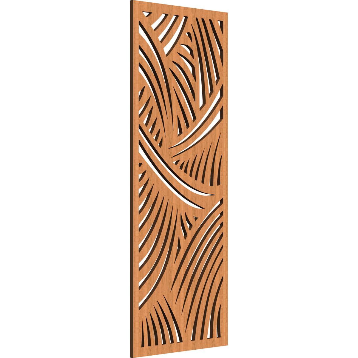 15 3/8"W x 39 3/8"H x 3/8"T Chester Decorative Fretwork Wood Wall Panels, Cherry