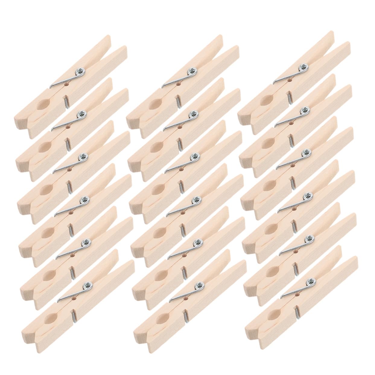 Mobestech 150 Pinzas para Ropa de Madera Beige, Resistentes al Viento, Compactas y Portátiles, Ideales para Colgar Calcetines, Toallas y Fotos Estilo Minimalista