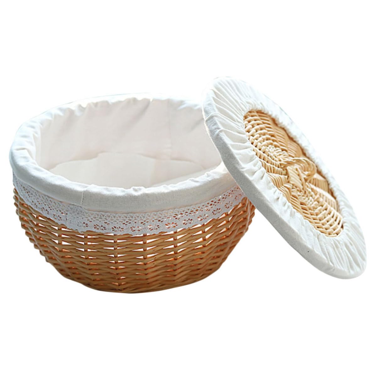 Panier à fruits tressé rond SHINEOFI pour éliminer le désordre de table