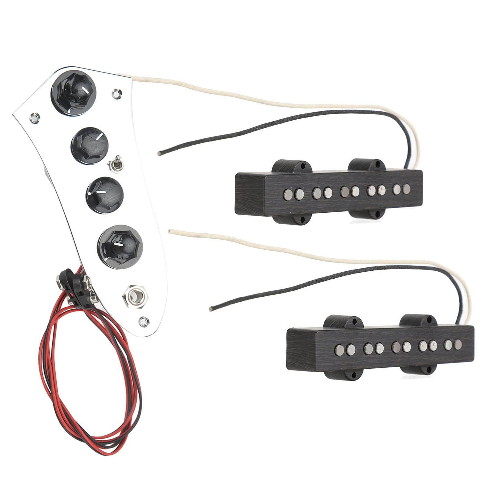 Generic ZESTAW PZETWORNIKOW Do GITARY BASOWEJ, Jazz Bass Pickup Standard Dobry Dekoracja Metal Plastik Do Wymiany