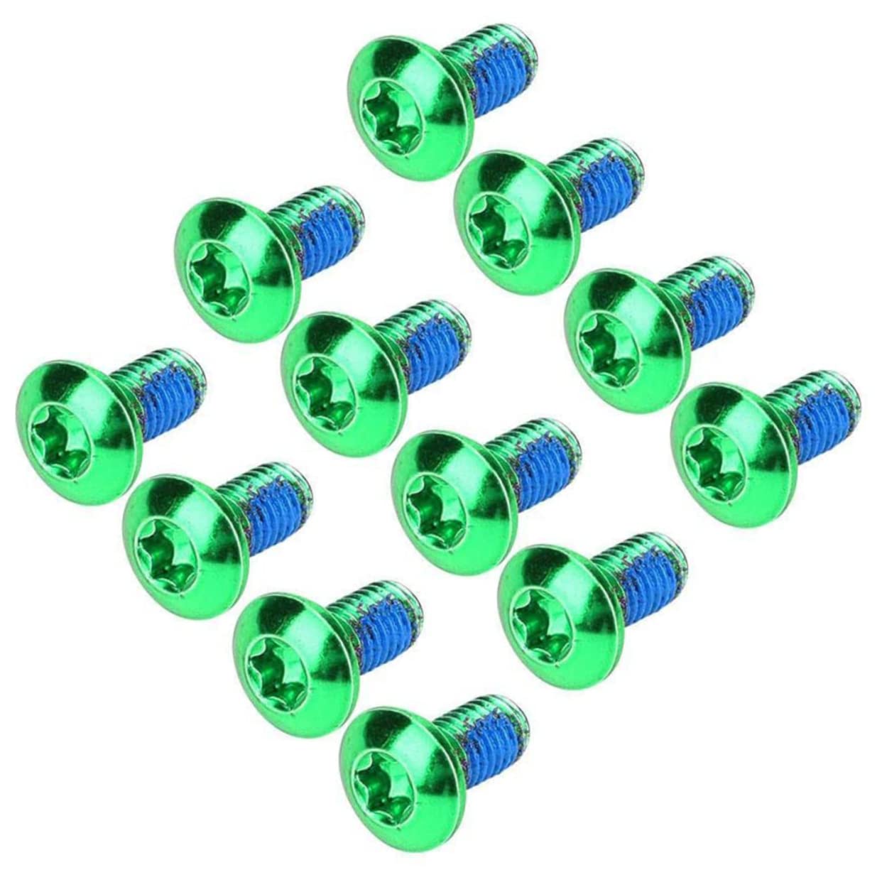 Set 12 Viti Titanio Per Freno Disco Bici - M5x10mm, 7 Colori, Compatibile Con MTB E E-Bike - Foto 2