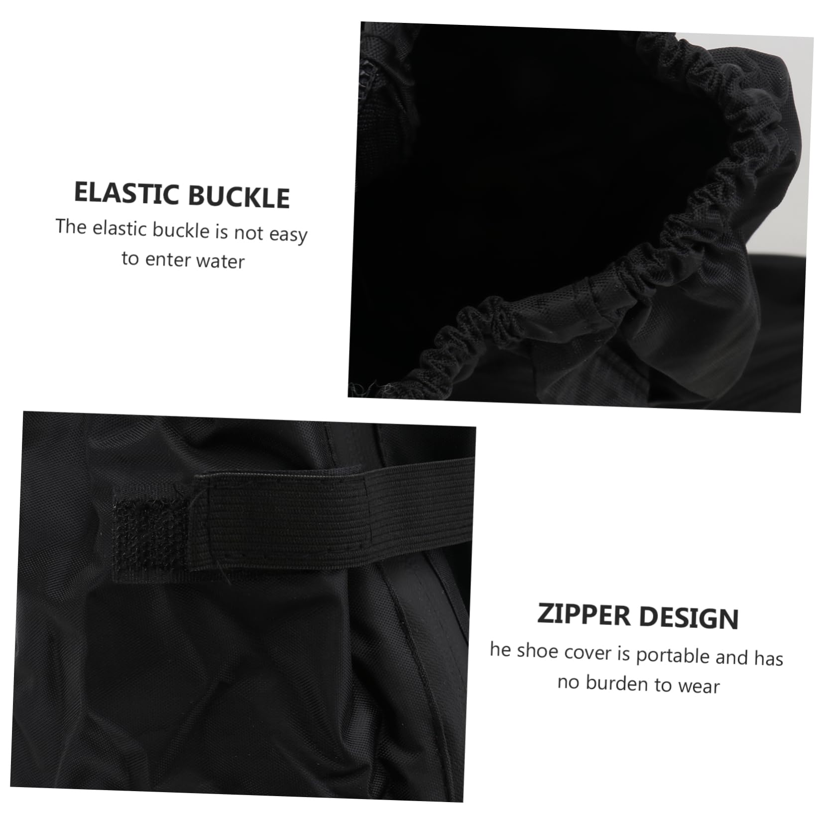 Toyvian Couvre-Chaussures Anti-Pluie Bottes Neige Gaiteurs Preuve Cheville Randonnée Couvre-Jambes Extérieur Guêtres D'extérieur Tissu Oxford Black