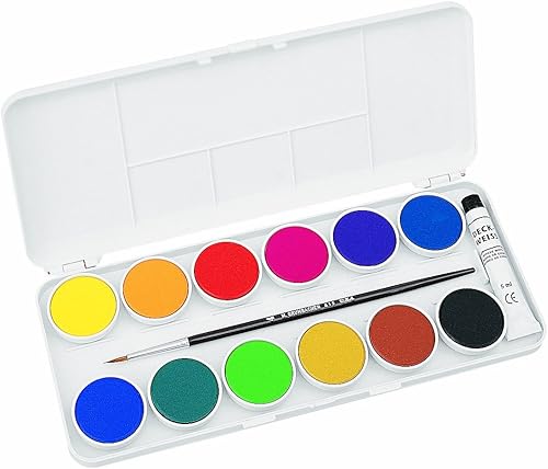 Grumbacher Juego de acuarela transparente, 12 colores y pincel