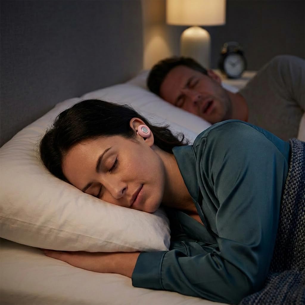 Tapones para los oídos con cancelación de ruido para dormir, reutilizables y suaves para dormir, estudiar y viajar, reducen los ronquidos, el ruido de dormitorio y el ruido de vuelo, enfoque