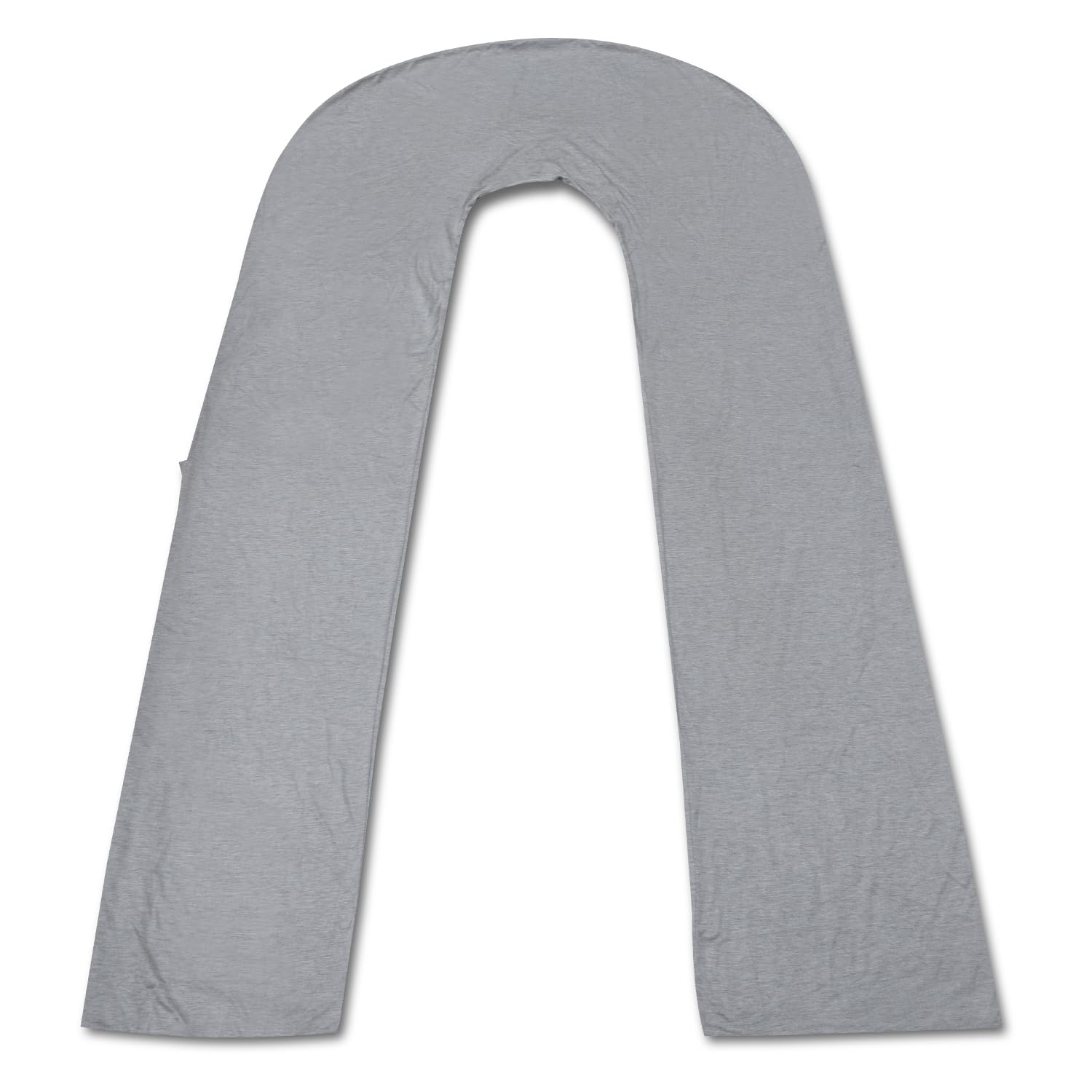 Meiz Schwangerschaftskissen, kühlender Bezug, U-förmiger Schwangerschaftskissenbezug, kühlender seidiger Jersey-Bezug, grau