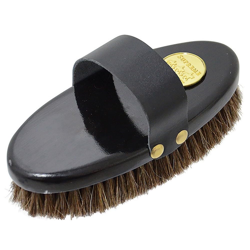 Supreme Products Pro Groom Horse Body Brush (One Size) (Black/Gold)