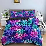 ❤MATÉRIAU DE HAUTE QUALITÉ:110gsm Microfibre housse de couette pour plus de résistance et une excellente douceur,plus résistant à la décoloration,chaud et confortable