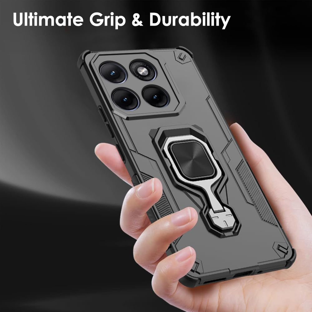 TheGiftKart Tough Armor Bumper Back Case Cover for Motorola Moto Edge 70 Fusion 5G | Ring Holder & Kickstand in-Built | 360 Degree Protection Back Case Cover for Moto Edge 70 Fusion (PC & TPU, Black) — Amazon image 8