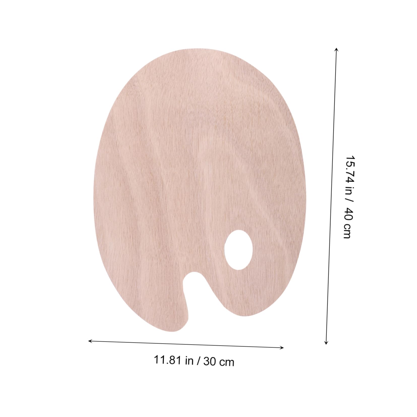 Holz Ölfarbenpalette für Schüler mit Glatter Mischschale | Beige, Künstlerbedarf zum Malen und Selbstgemacht, Handliche Form, mit 2 Stück