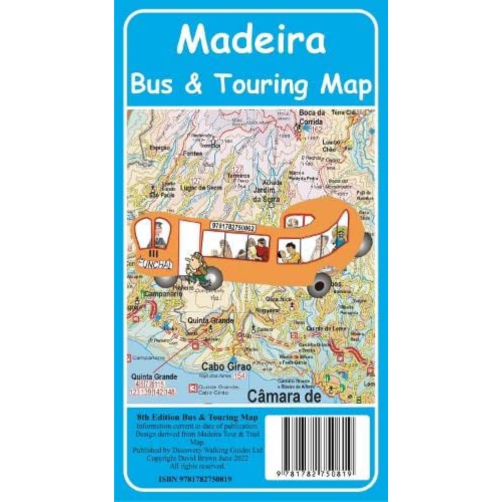 Madeira Bus and Touring Map by David Brawn - 9781782750819