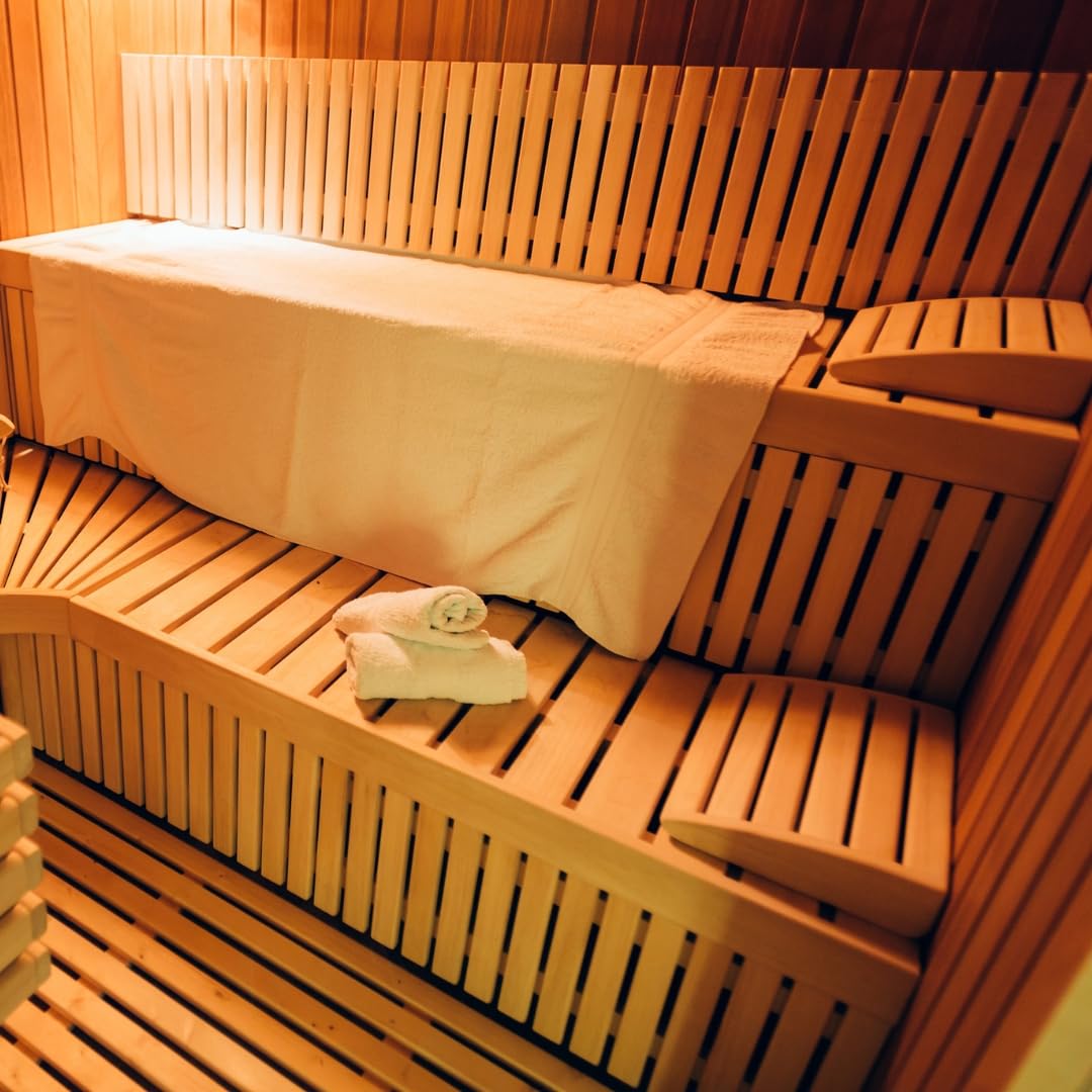 HOFMEISTER® Sauna-Kopfstütze, 40 cm, höhenverstellbar, aus robustem Linden-Holz, stabile Sauna Rückenlehne ergonomische Rückenstütze, Entspannen & Relaxen im Dampfbad