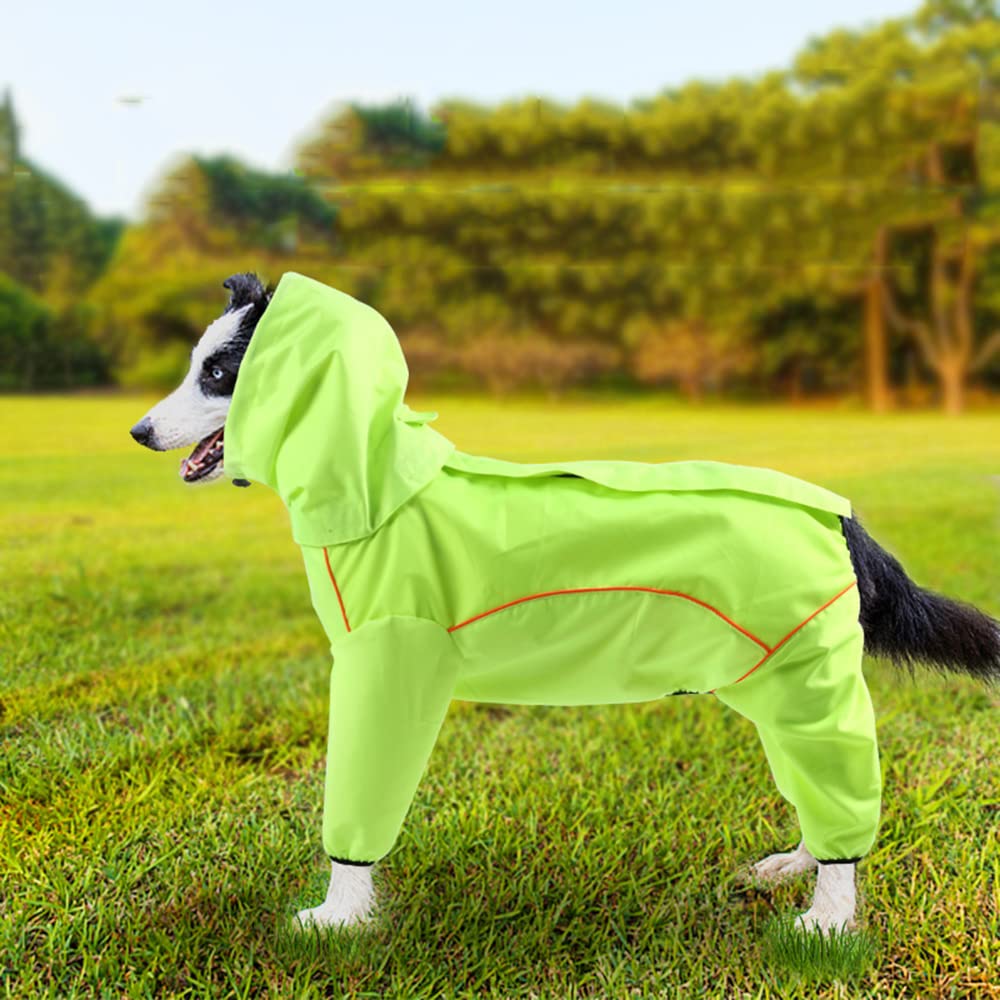 Impermeable para Perros, Ropa Impermeable for Perros Grandes, for Pug, Bulldog francés, con Todo Incluido, Suministros for Mascotas(Green,S)