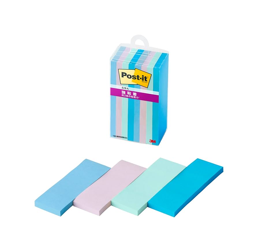 Amazon.co.jp: ポストイット 付箋 強粘着 ふせん マルチカラー2N